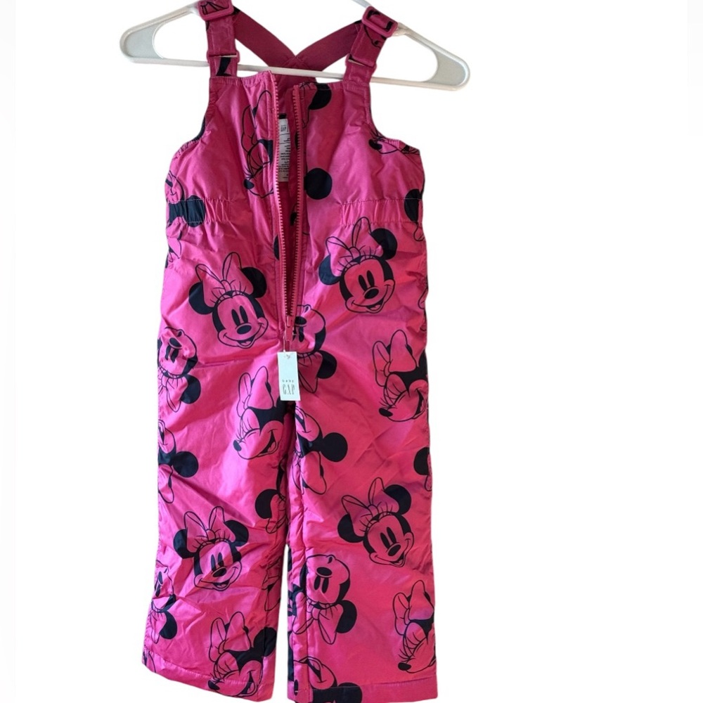 Baby Gap Disney Minnie Mouse Snow Pants/Bib Overall NWT Size 4T